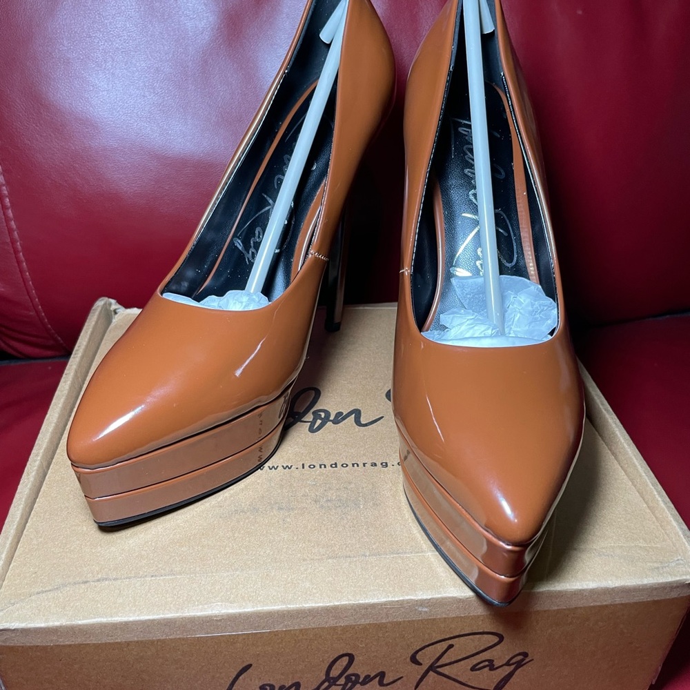 Cuddles Patent Faux Leather Platform Stiletto Pumps